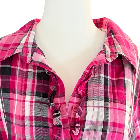 3 FOR $30 DEAL💥 Jones New York Pink Plaid Tunic Blouse Plus Size 3X - Picture 6 of 10